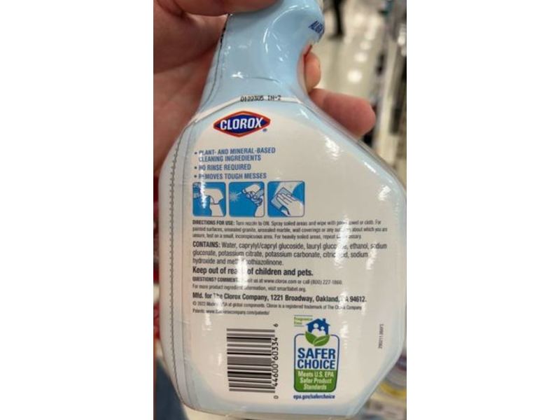 Clorox Multi-Surface Cleaner, Free & Clear, 32 fl oz/946 mL