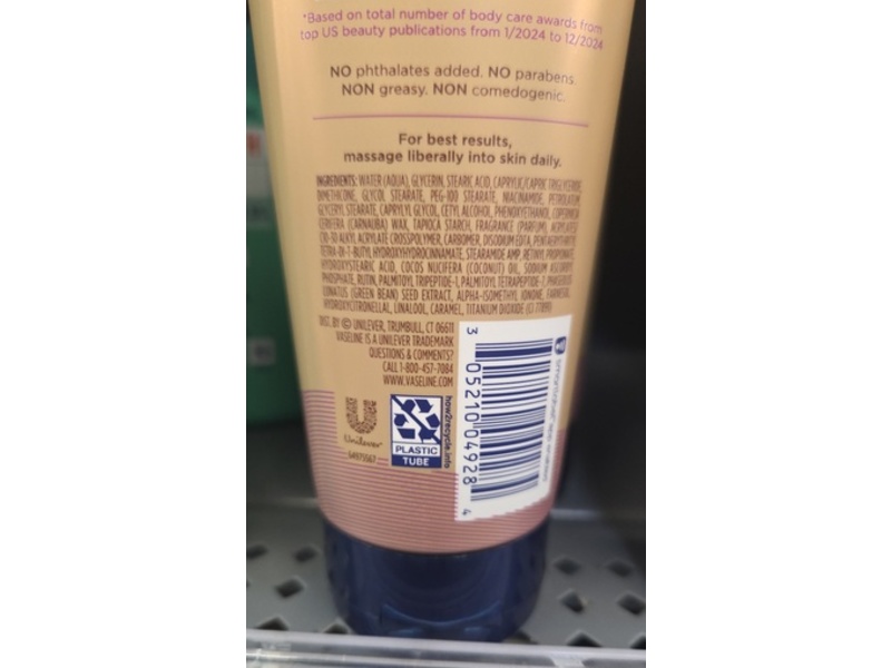 Vaseline Radiant X Firming Silky Body Lotion, 7.5 fl oz/222 mL