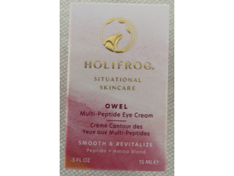 Holifrog Multi- Peptide Ste Cream, Owel, Smooth + Revitalize, Peptide + Amino Blend, 0.5 fl oz/15 mL