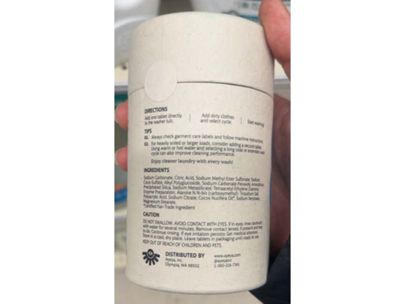 Ayeya Laundry Detergent Tablets, Gratitude, 40 Loads, 6.8 oz/200 g, 40 Count