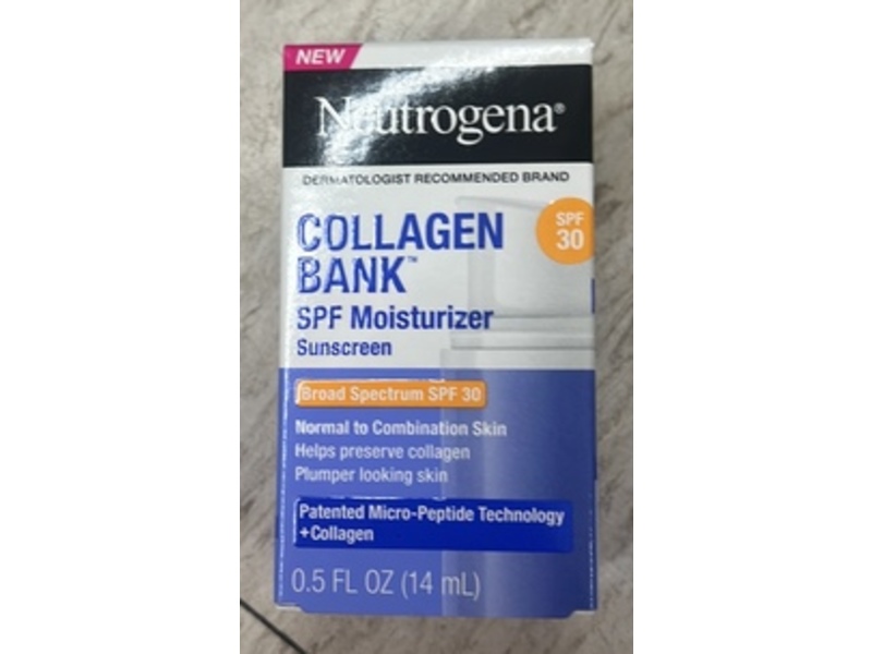 Neutrogena Collagen Bank Moisturizer Sunscreen, SPF 30, 0.5 fl oz/14 mL