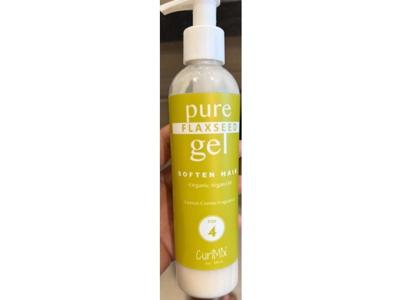 CurlMix Pure Flaxseed Gel, Lemon Creme Fragrance, 8 oz/236 mL