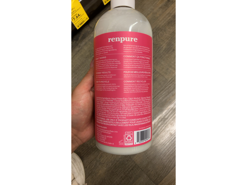 Renpure Radiant Shine Shampoo, Pink Grapefruit Peony, 24 fl oz/710 mL