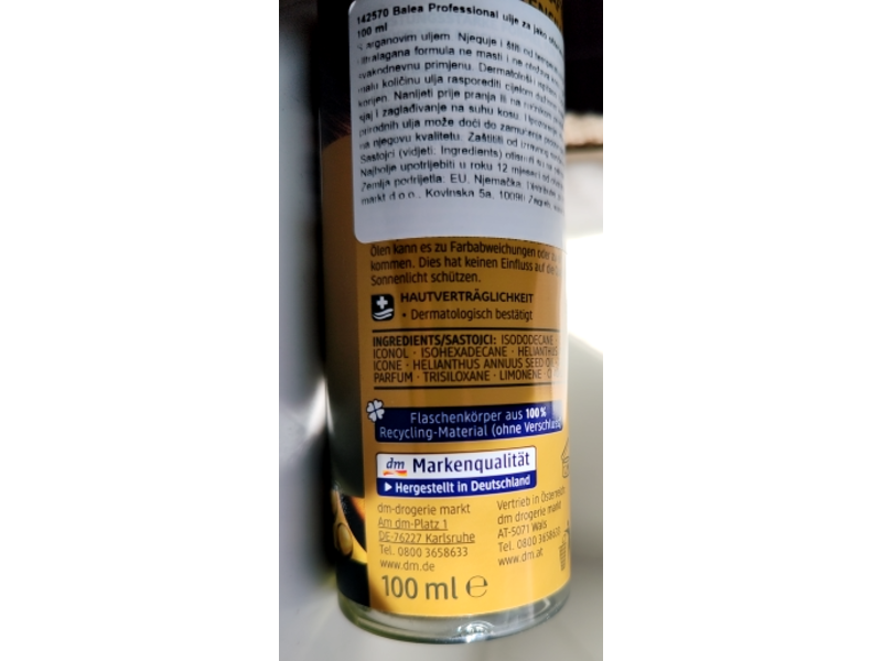 dm Balea Professional Oil Repair Intensive, 100 mL, Pack of 2