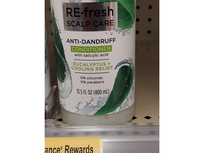 RE-fresh Scalp Care Conditioner Anti-Dandruff Eucalyptus & Cooling Relief, 13.5 fl oz/400 ml (Pack of 2)