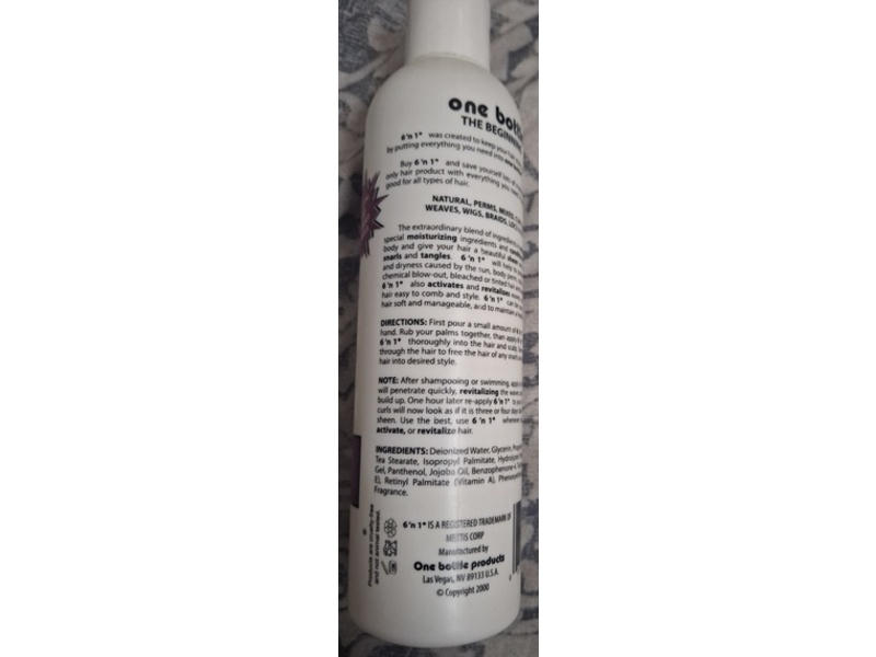 One Bottle The Beginning 6 'N 1, 8 fl oz/240 mL, Pack of 2