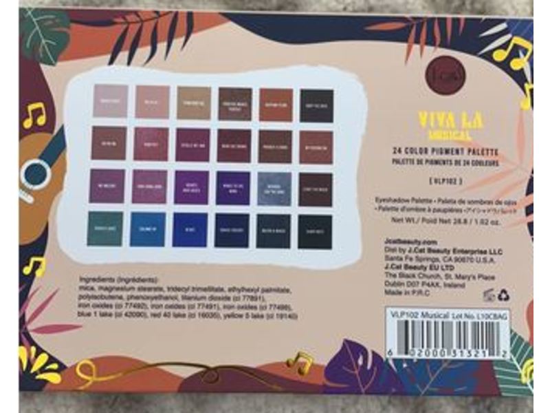 J Cat Beauty Viva La Musical Color Pigment Palette, 1.02 oz