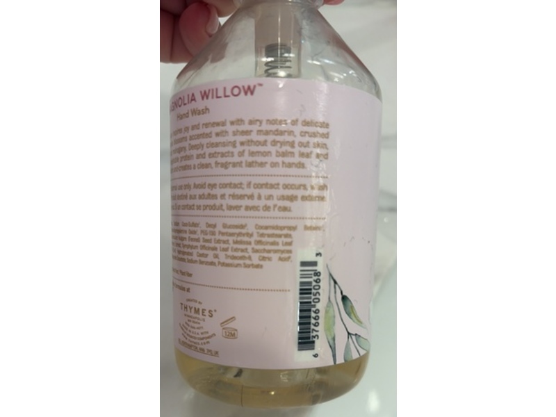 Thymes Hand Wash, Magnolia Willow, 9 fl oz/266 mL