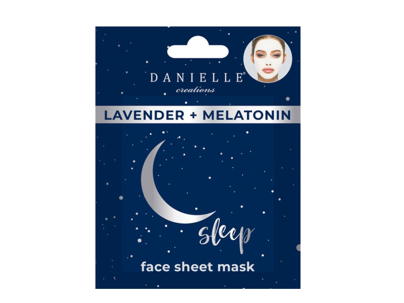 Danielle Creations Sleep Face Sheet Mask, Lavender + Melatonin, 0.70 oz/20 g