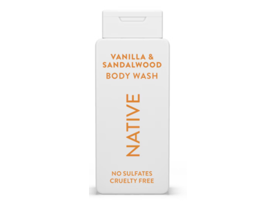 Native Body Wash, Vanilla & Sandalwood, 18 fl oz/532 mL