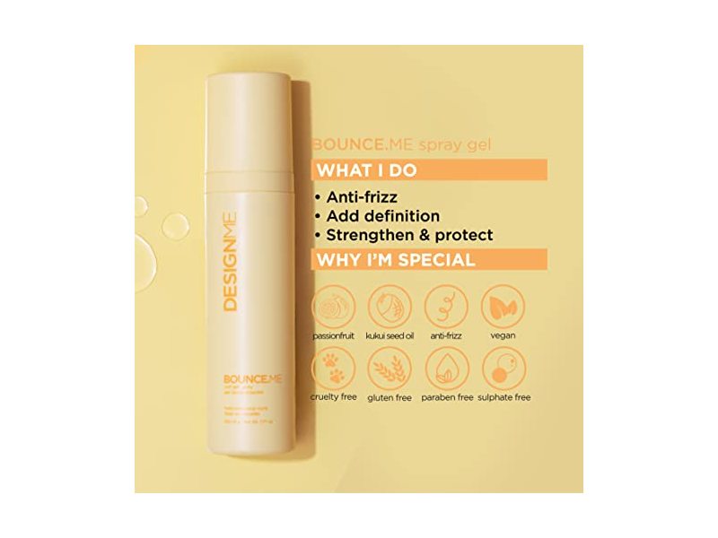 Design.Me Bounce Me Curl Enhancing Spray Gel, 7.77 oz/230 mL