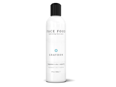 Graydon Skincare Face Food Hydrating Mineral Mist Refill, Magnesium + Zinc + Malachite, 8 fl oz/240 mL