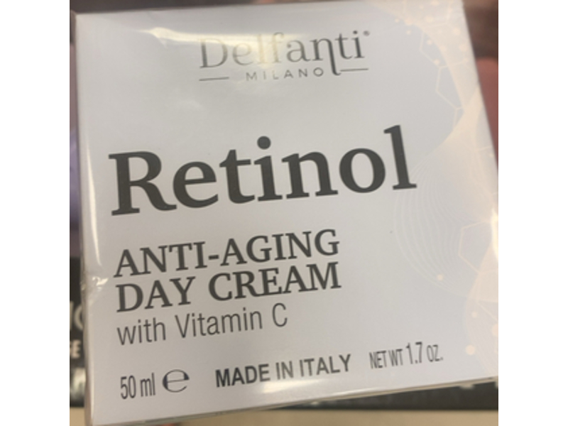 Delfanti Milano Retinol Anti-Aging Day Cream, Vitamin C, 1.7 oz/50 mL