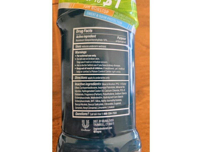 Degree Advanced Antiperspirant Deodorant, Extreme Blast, 2.7 oz/76 g