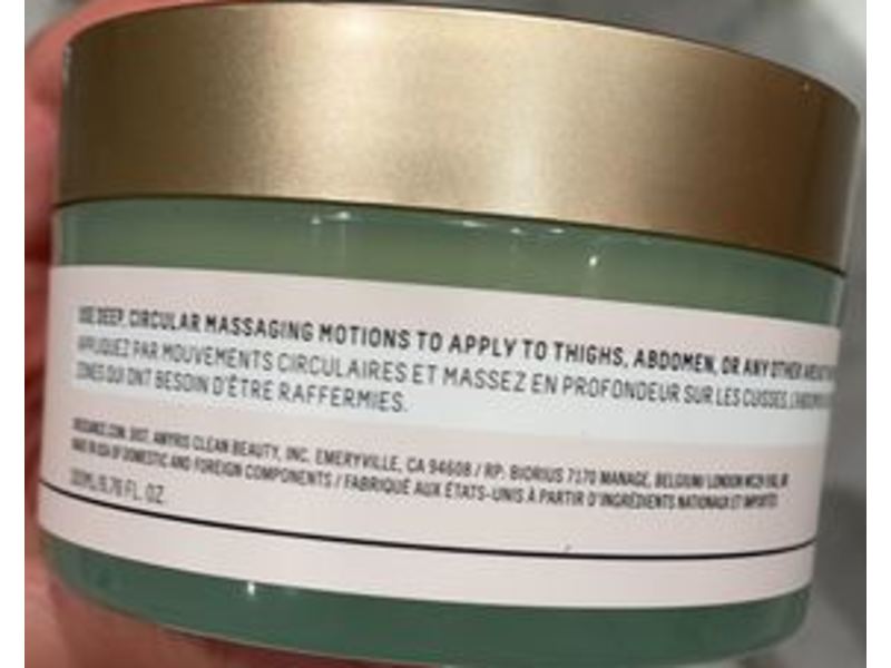 Biossance Squalane + Caffeine Toning Body Cream, Unscented, 6.76 fl oz/200 mL