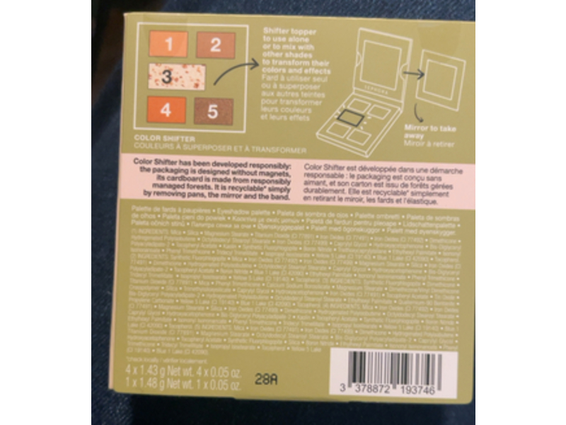 Sephora Color Shifter 5 Eyeshadow Palette, Khaki Illusion, 0.05 oz