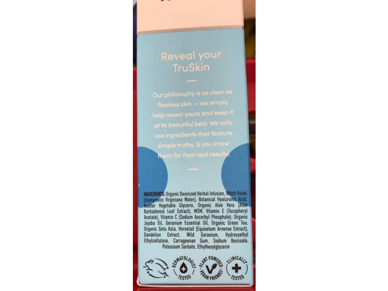 Truskin Hyaluronic Acid Facial Serum, Vitamins C+E , 1 fl oz/30 mL