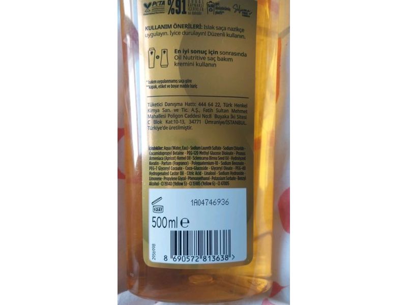 Schwarzkopf Gliss Oil Nutritive Shampoo, 500 mL