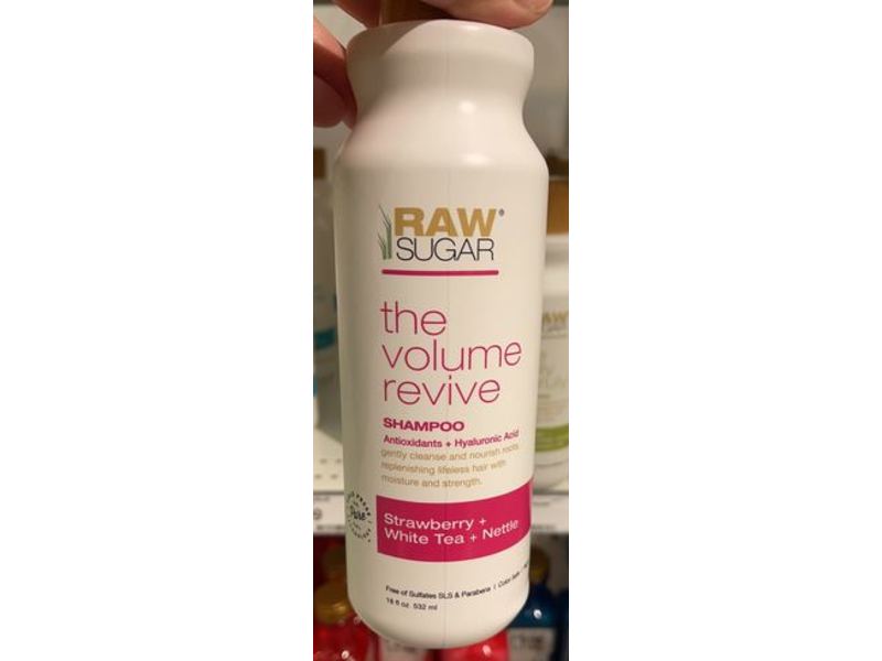 Raw Sugar The Volume Revive Shampoo, Strawberry + White Tea + Nettle, 18 fl oz/532 mL