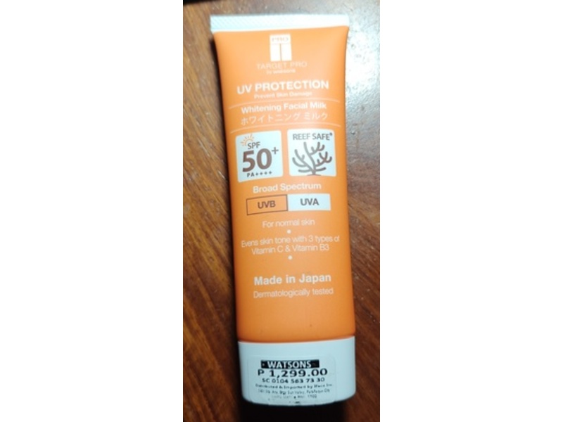 Watsons Target Pro Whitening Facial Milk, SPF 50+ PA++++