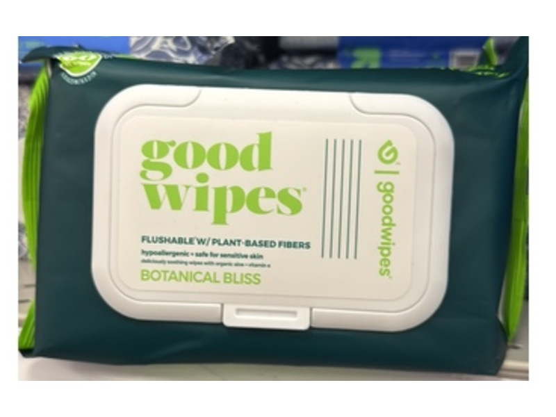 Goodwipes Botanical Bliss Flushable Wipes, 60 Count