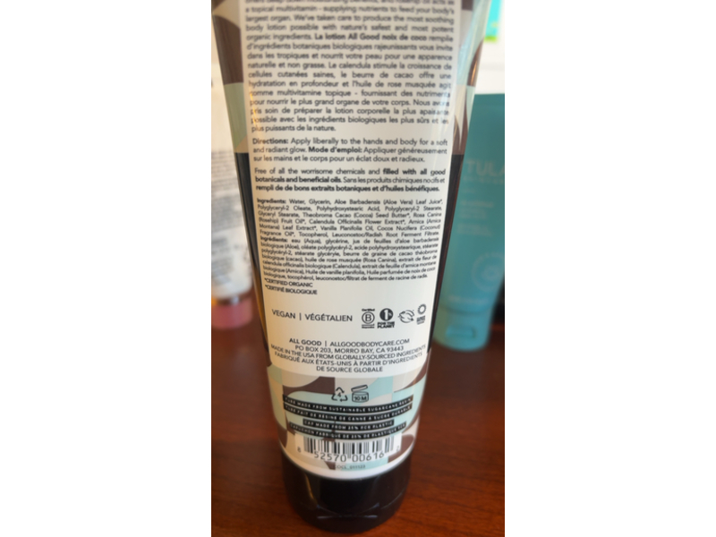 All Good Body + Hand Cream, Coconut, 6 fl oz/177 mL