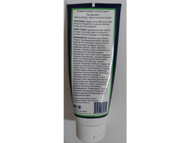 Truremedy Naturals Remedy Bruise Cream, Arnica Aloe & Vitamin E, 4 oz/128 ml