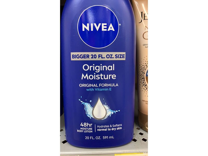 Nivea Original Moisture 48 Hr Body Lotion With Vitamin E, 20 fl oz/591 mL