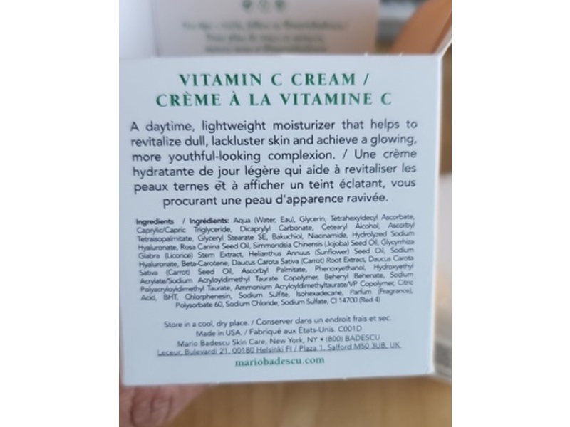 Mario Badescu Vitamin C Cream, 1fl oz/28 g