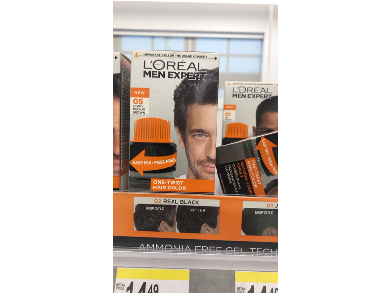 L’Oreal Paris Men Expert One Hair Color, Light Medium Brown 05, 1 Application Kit