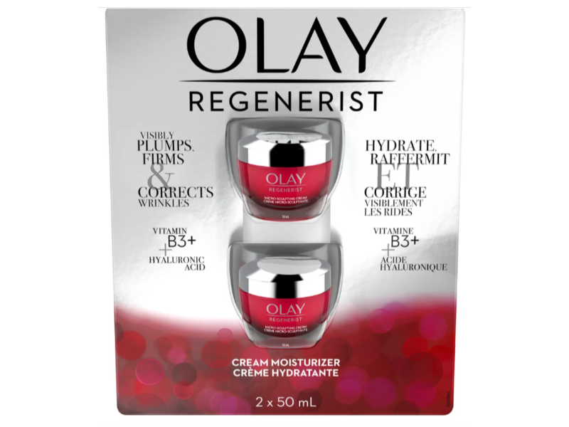 Olay Regenerist Micro-Sculpting Cream Hydrating Moisturizer , 1.7 fl oz/50 mL, Pack Of 2