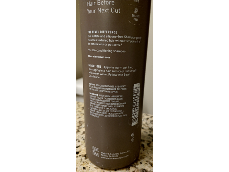 Bevel Hair Shampoo, Shea & Coconut Oil, 12 fl oz/355 mL