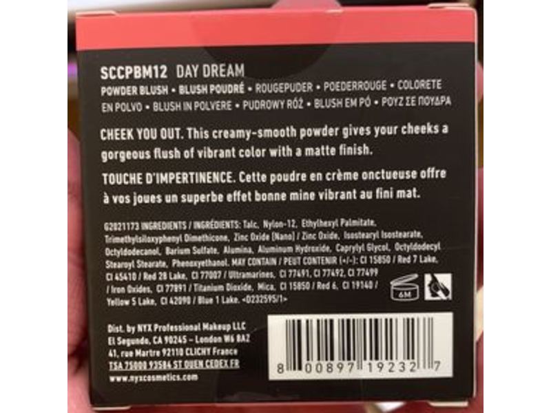 Nyx Professional Makeup Sweet Cheeks Matte Blush, Day Dream, 0.17 oz/5 g