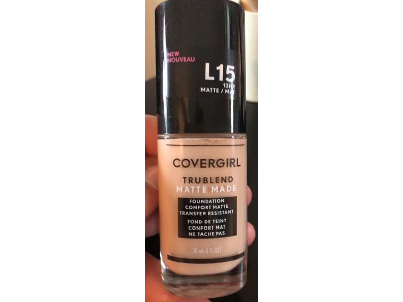 CoverGirl TruBlend Matte Made Foundation, L15 Porcelain, 1 fl oz/30 mL