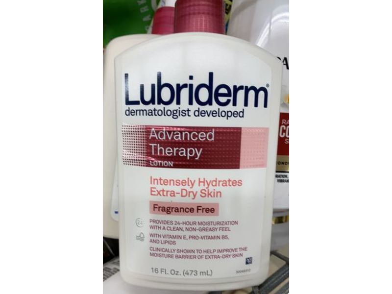 Lubriderm Advanced Therapy Lotion, Fragrance Free, 16 fl oz/473 mL