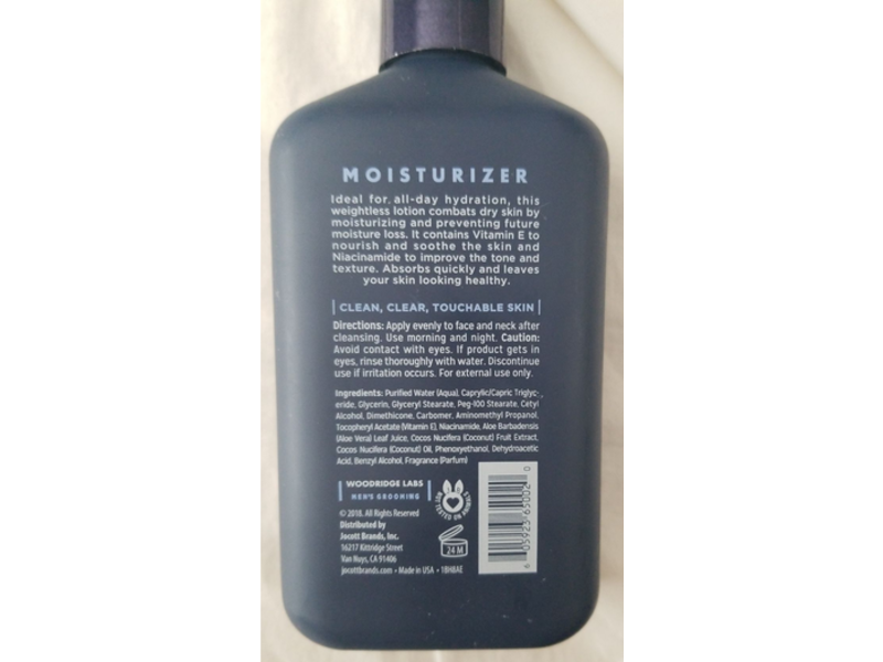 Wood Ridge Labs Men's Grooming Moisturizer, 8 fl oz/236 mL