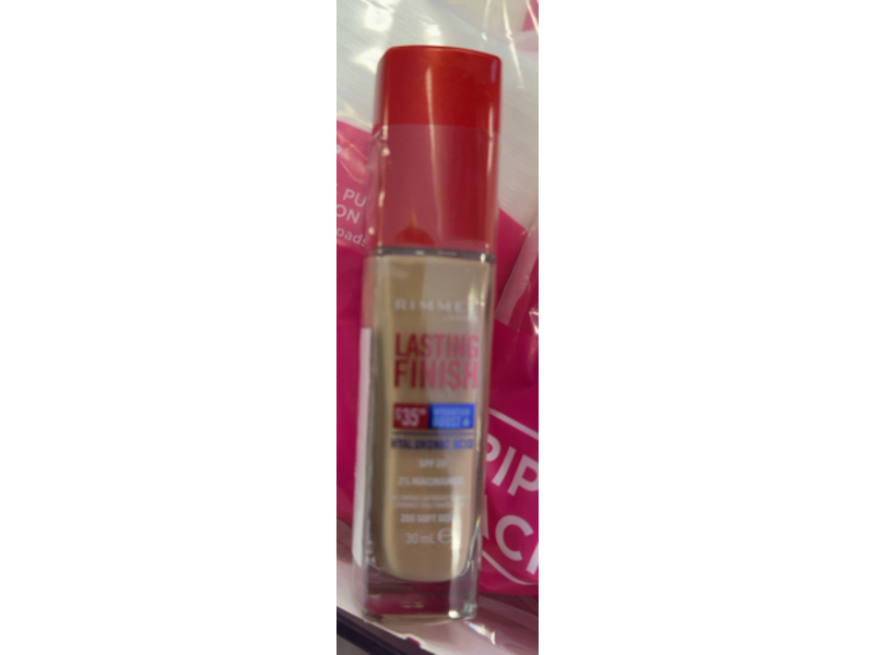 Rimmel Lasting Finish Foundation, 200 Soft Beige, SPF 20, 1 fl oz/30 mL