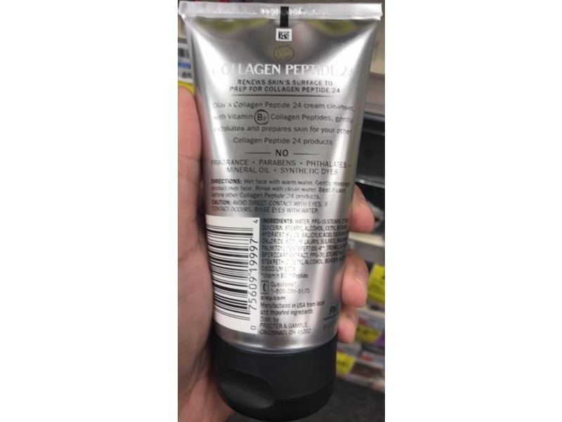 Olay Regenerist Collagen Peptide 24 Cream Cleanser, 5.0 fl oz/150 mL