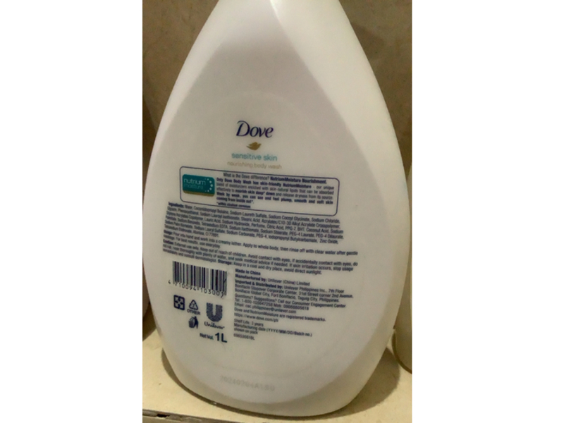 Dove Nourishing Body Wash, Sensitive Skin, 1 L