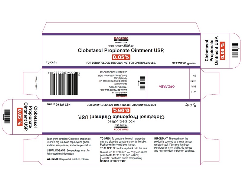 Clobetasol Propionate Ointment USP, 0.05%, 60 g, Macleods Pharma, (RX)