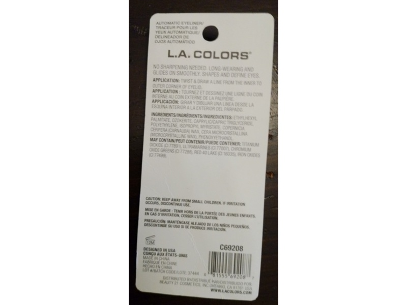 L.A. Colors Auto Eyeliner, Potion Raisin, 0.01 oz/0.3 g