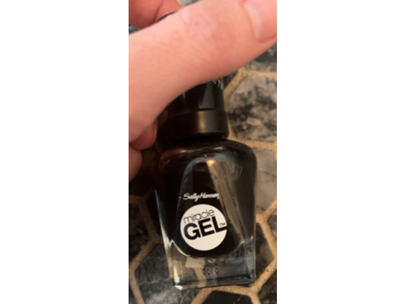 Sally Hansen Miracle Gel Nail Polish, Blacky O, 0.5 fl oz/14 mL
