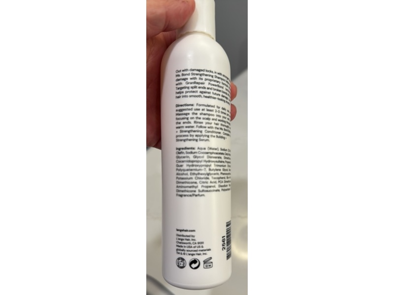 L'ange Ms.Bond Building + Strengthening Shampoo, 8 oz/236 mL