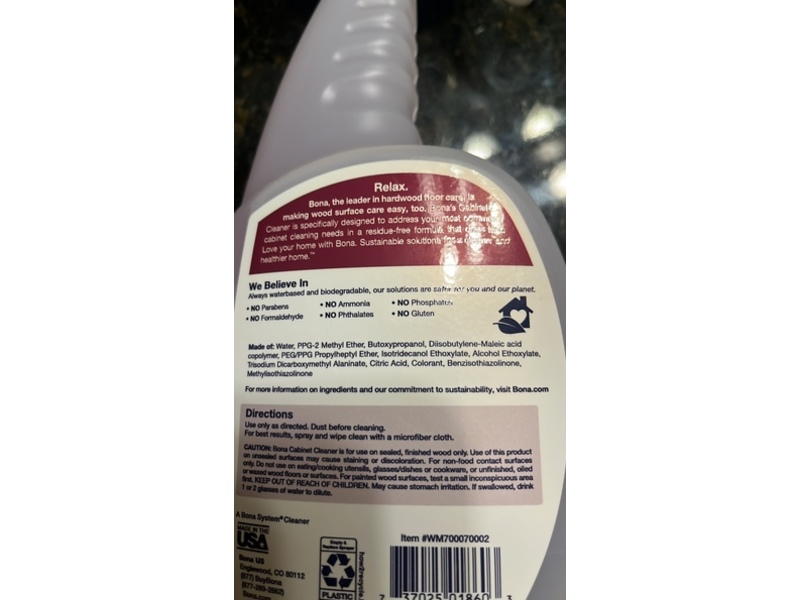 Bona Cabinet Cleaner, 32 fl oz/946 mL