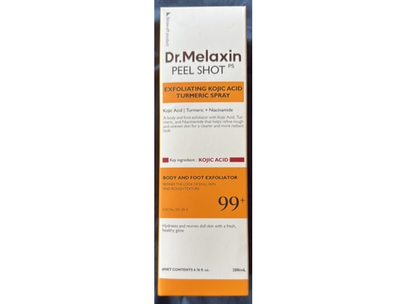 Dr.Melaxin Peel Shot Exfoliating Turmeric Spray, Kojic Acid, 6.76 fl oz/200 mL