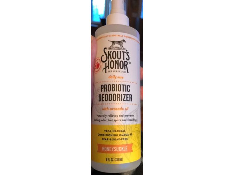 Skout's Honor Probiotic Deodorizer, Honeysuckle, 8 fl oz/236 mL