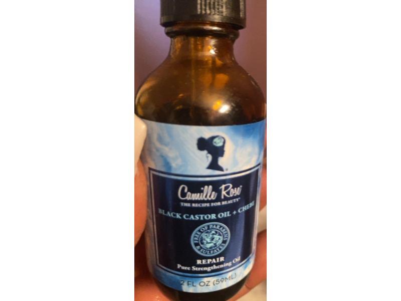 Camille Rose Black Castor Oil + Chebe Repair Pure Strengthening Oil, 2 fl oz/59 mL