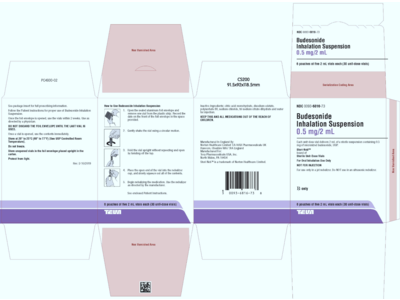 Budesonide inhalation Suspension, 0.5 mg/2 mL, Teva Pharmaceuticals (RX)