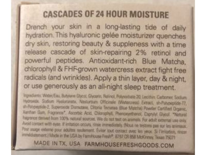 Farm House Fresh Watercress Hydration Cascade Gelee Moisturizer, 2.5 fl oz/73.9 mL