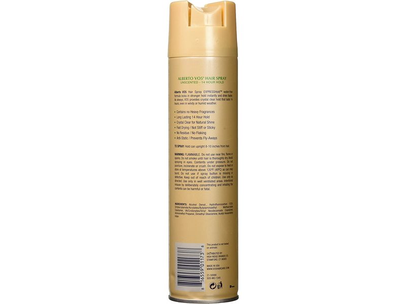 Alberto VO5 14-hour Hold Aerosol Hair Spray, Unscented, 8.5 oz, Pack Of 3